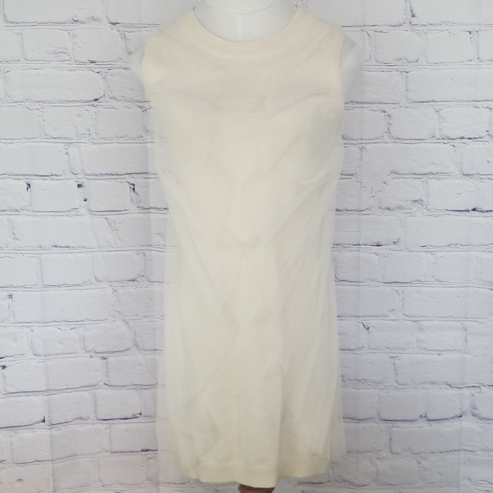 Twelve Couture sleeveless top with tulle ruffles